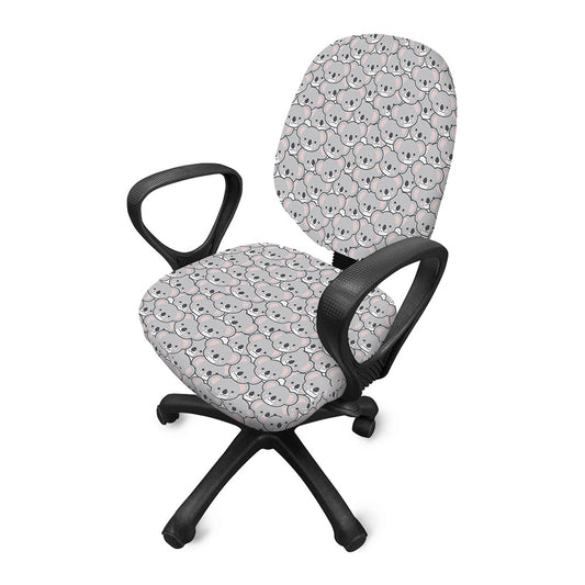 Cartoon Koala Pattern Print Office Chair Cover