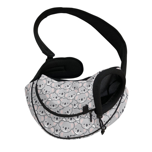 Cartoon Koala Pattern Print Pet Sling Carrier