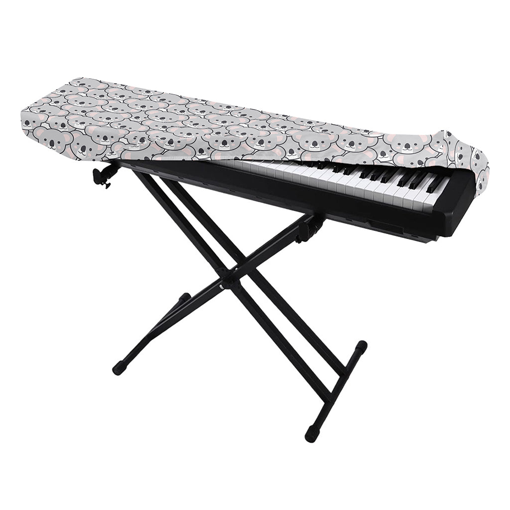 Cartoon Koala Pattern Print Piano Keyboard Cover