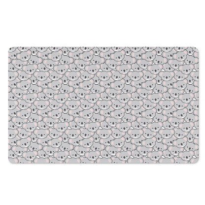 Cartoon Koala Pattern Print Polyester Doormat