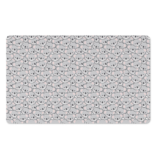 Cartoon Koala Pattern Print Polyester Doormat