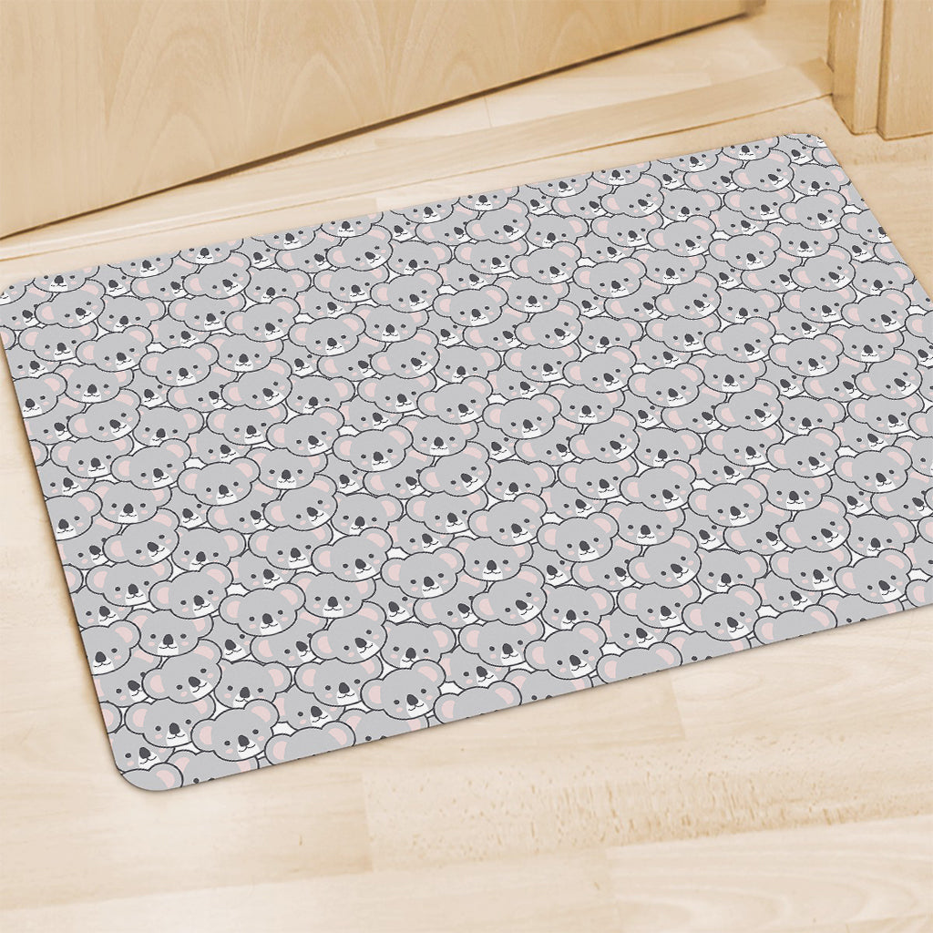 Cartoon Koala Pattern Print Polyester Doormat