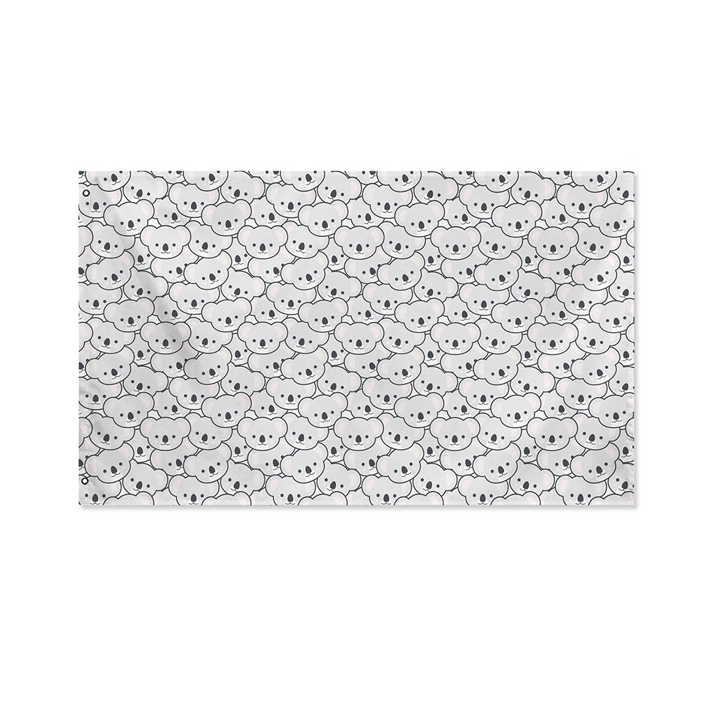 Cartoon Koala Pattern Print Polyester Flag