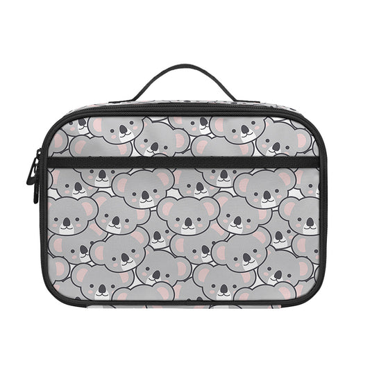 Cartoon Koala Pattern Print Portable Lunch Bag