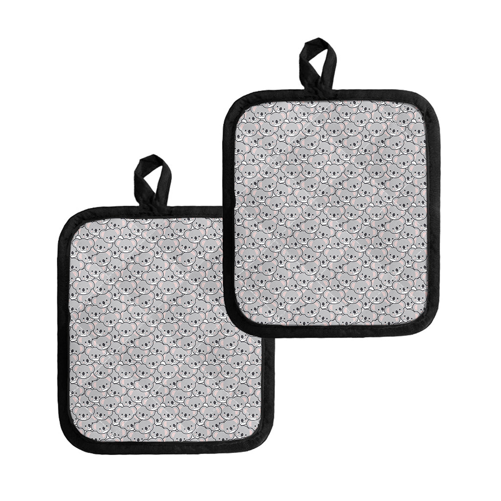 Cartoon Koala Pattern Print Pot Holders