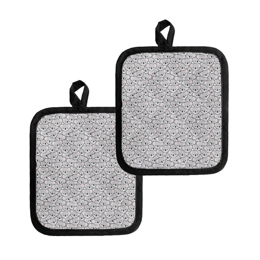 Cartoon Koala Pattern Print Pot Holders