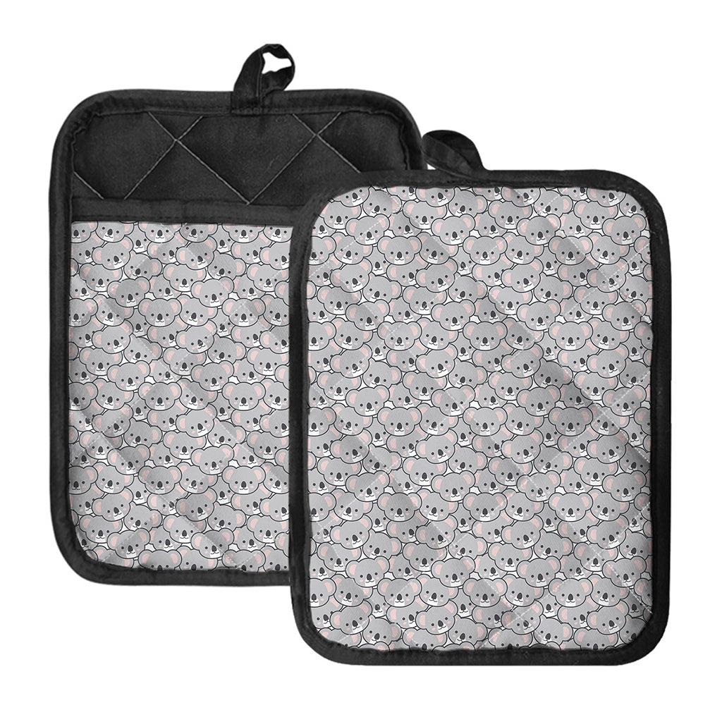 Cartoon Koala Pattern Print Pot Holders With Pocket