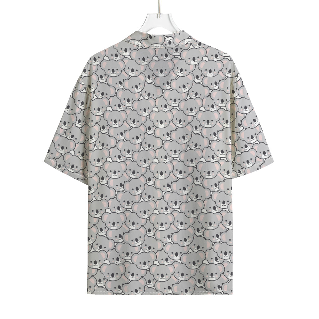 Cartoon Koala Pattern Print Rayon Hawaiian Shirt