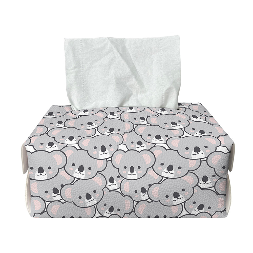 Cartoon Koala Pattern Print Rectangle Tissue Box Cover