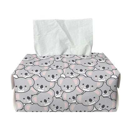 Cartoon Koala Pattern Print Rectangle Tissue Box Cover