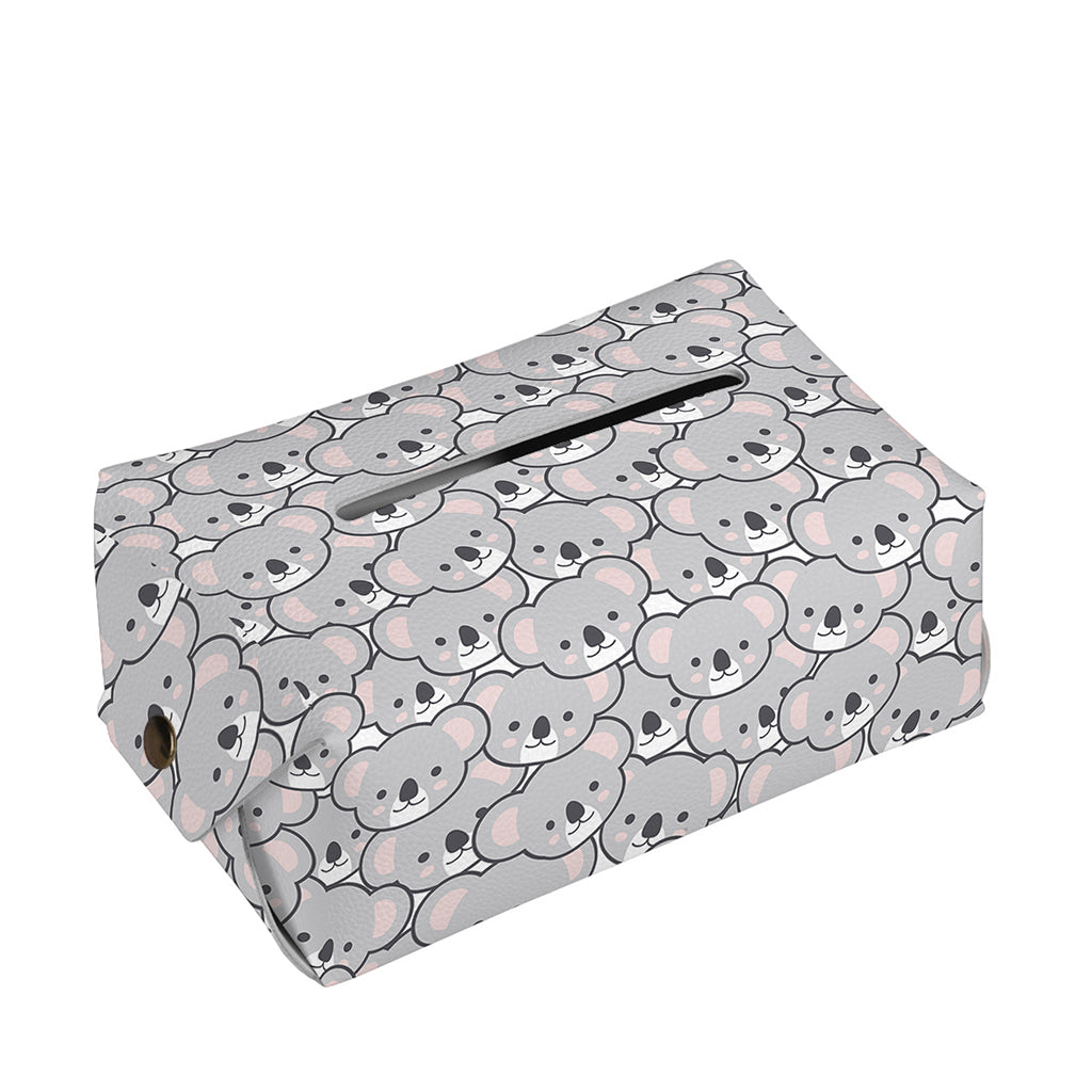 Cartoon Koala Pattern Print Rectangle Tissue Box Cover