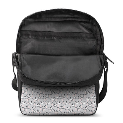 Cartoon Koala Pattern Print Rectangular Crossbody Bag