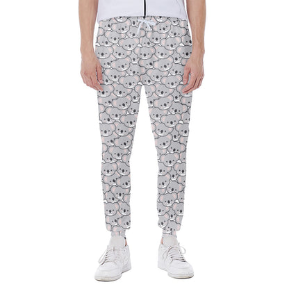 Cartoon Koala Pattern Print Scuba Joggers
