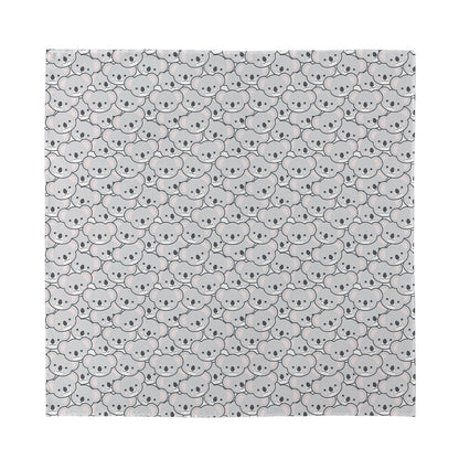 Cartoon Koala Pattern Print Silk Bandana