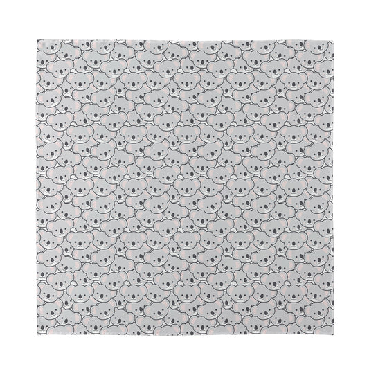 Cartoon Koala Pattern Print Silk Bandana