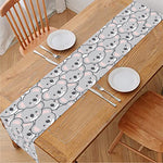 Cartoon Koala Pattern Print Table Runner