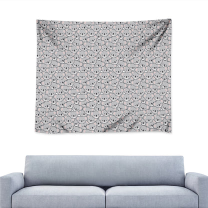 Cartoon Koala Pattern Print Tapestry