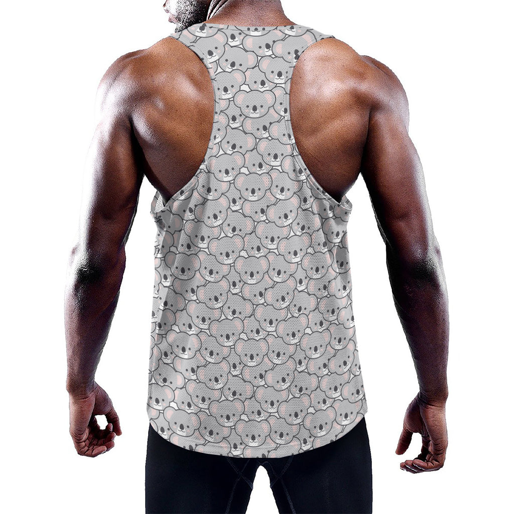 Cartoon Koala Pattern Print Training Tank Top