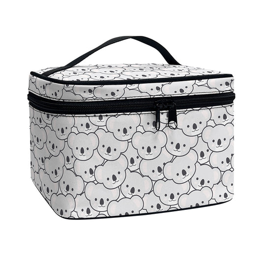 Cartoon Koala Pattern Print Travel Makeup Bag