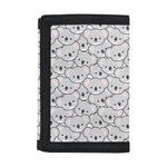Cartoon Koala Pattern Print Trifold Wallet
