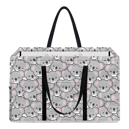 Cartoon Koala Pattern Print Utility Tote Bag