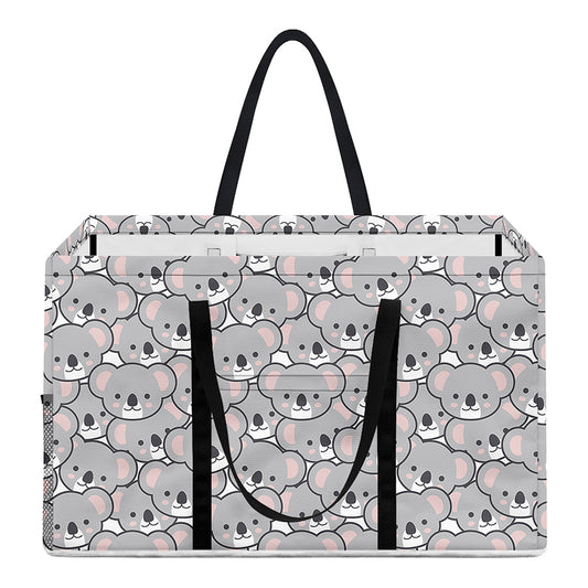 Cartoon Koala Pattern Print Utility Tote Bag
