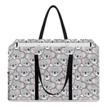 Cartoon Koala Pattern Print Utility Tote Bag