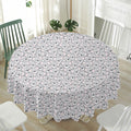 Cartoon Koala Pattern Print Waterproof Round Tablecloth