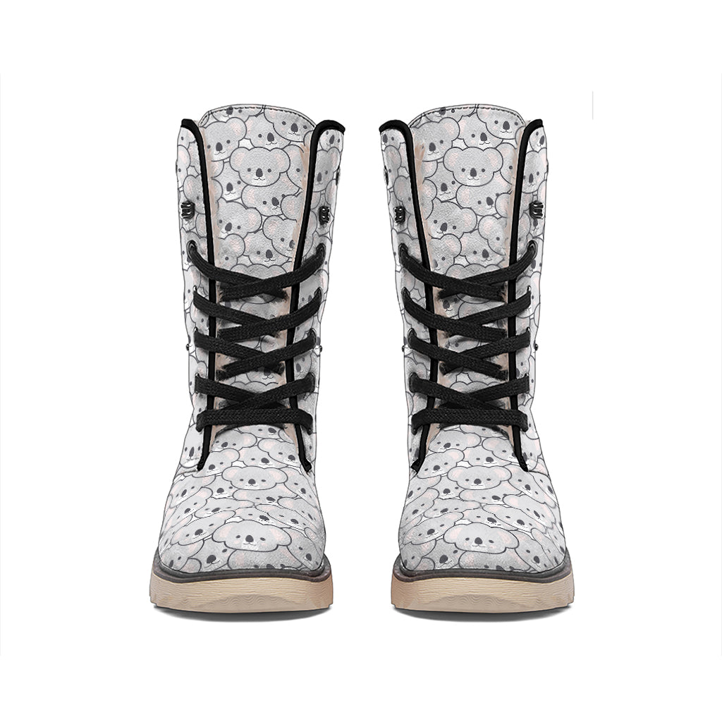 Cartoon Koala Pattern Print Winter Boots