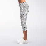 Cartoon Koala Pattern Print Women's Capri Leggings
