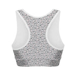 Cartoon Koala Pattern Print Women's Sports Bra