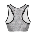 Cartoon Koala Pattern Print Women's Sports Bra