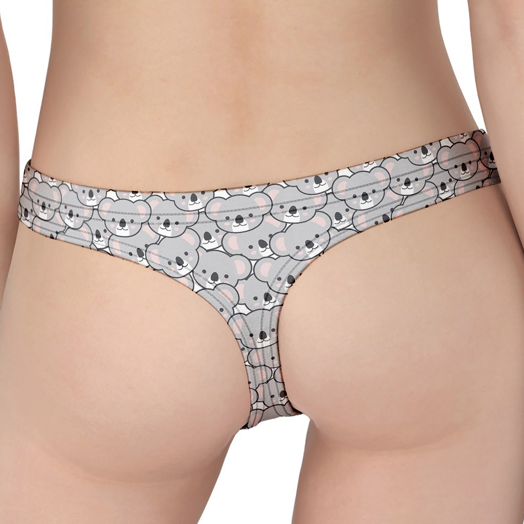 Cartoon Koala Pattern Print Women's Thong