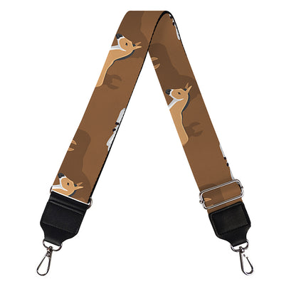 Cartoon Kulan Donkey Pattern Print Bag Strap