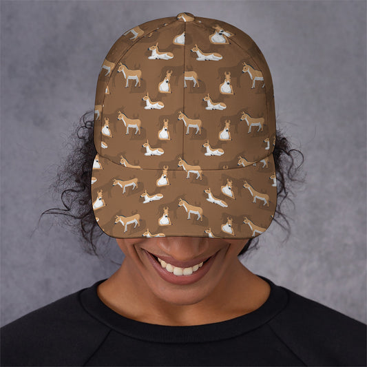 Cartoon Kulan Donkey Pattern Print Baseball Cap