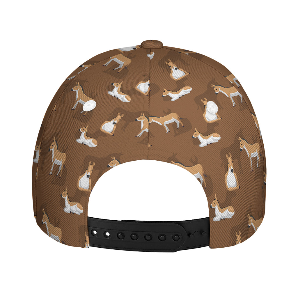 Cartoon Kulan Donkey Pattern Print Baseball Cap
