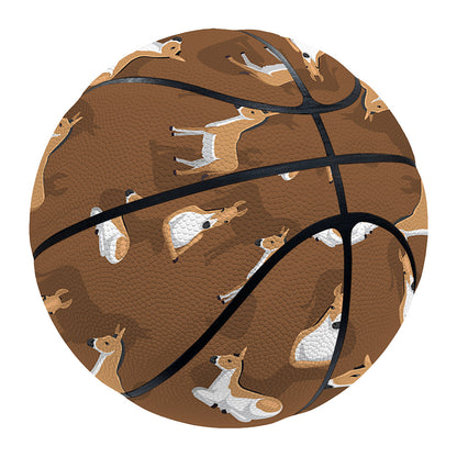 Cartoon Kulan Donkey Pattern Print Basketball