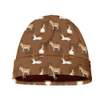 Cartoon Kulan Donkey Pattern Print Beanie