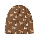 Cartoon Kulan Donkey Pattern Print Beanie