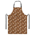 Cartoon Kulan Donkey Pattern Print Bib Apron With Pocket