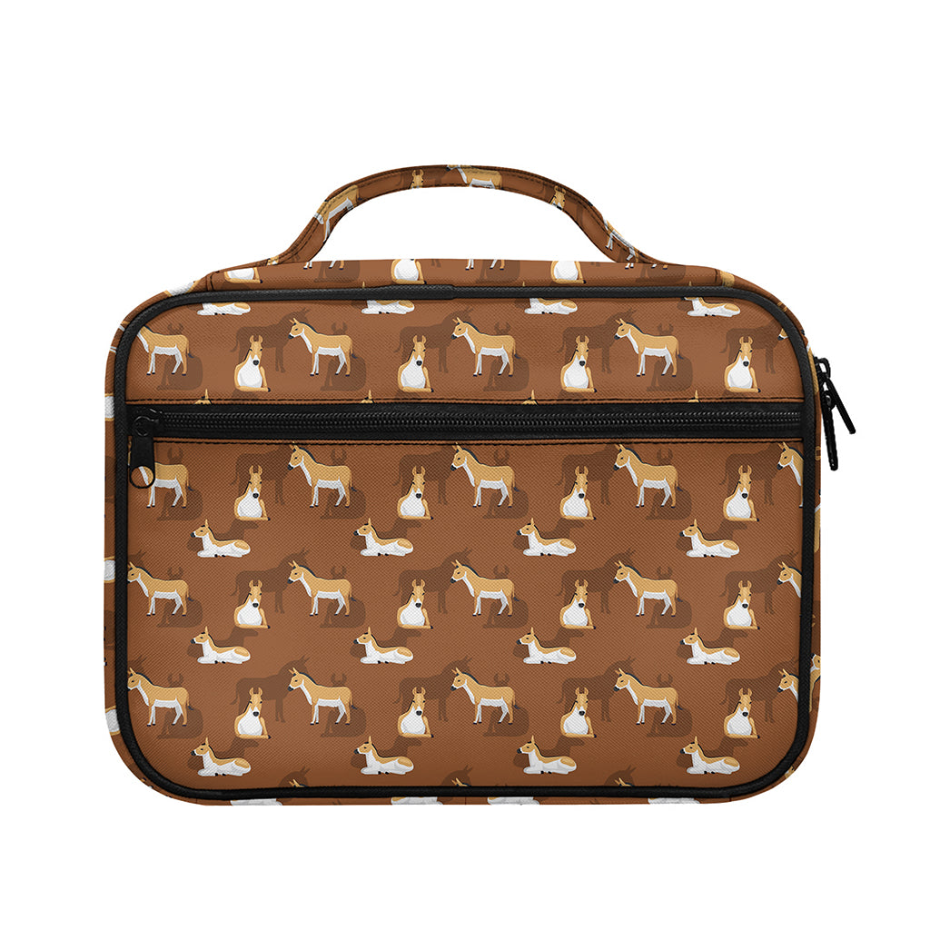 Cartoon Kulan Donkey Pattern Print Briefcase Bible Bag