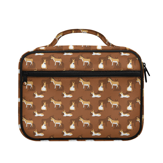 Cartoon Kulan Donkey Pattern Print Briefcase Bible Bag