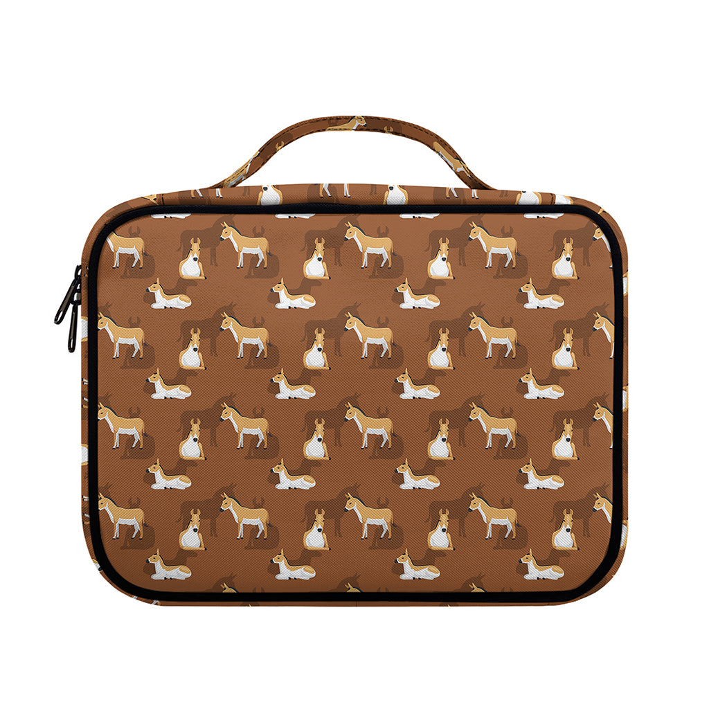 Cartoon Kulan Donkey Pattern Print Briefcase Bible Bag