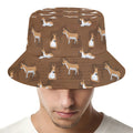 Cartoon Kulan Donkey Pattern Print Bucket Hat