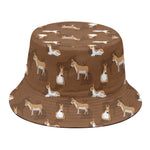 Cartoon Kulan Donkey Pattern Print Bucket Hat