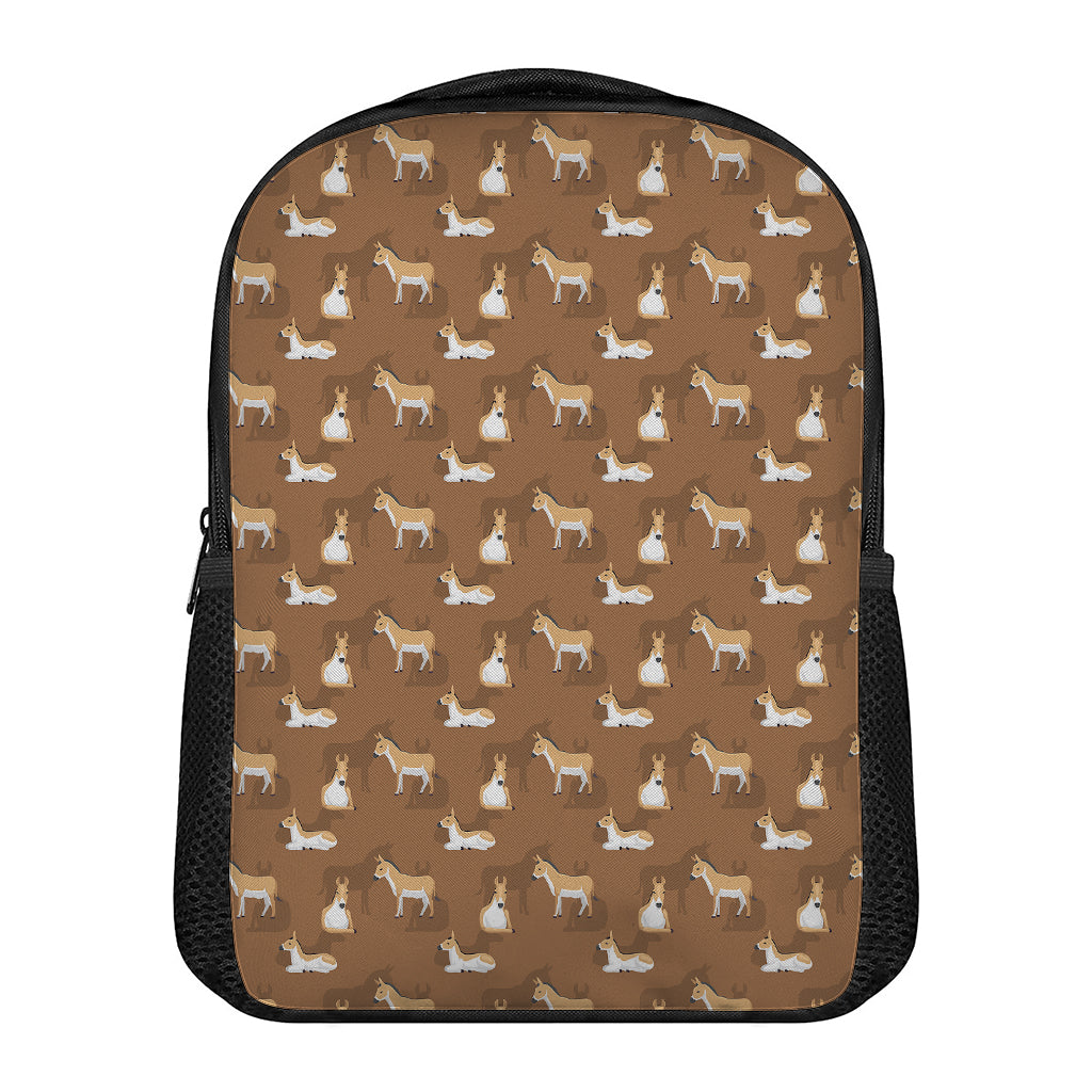 Cartoon Kulan Donkey Pattern Print Casual Backpack