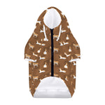 Cartoon Kulan Donkey Pattern Print Dog Zip Up Hoodie
