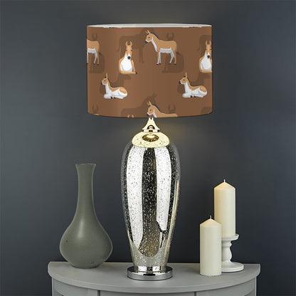 Cartoon Kulan Donkey Pattern Print Drum Lamp Shade