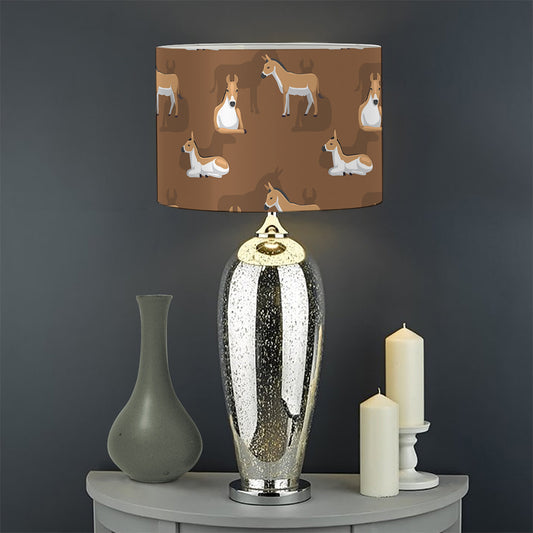 Cartoon Kulan Donkey Pattern Print Drum Lamp Shade