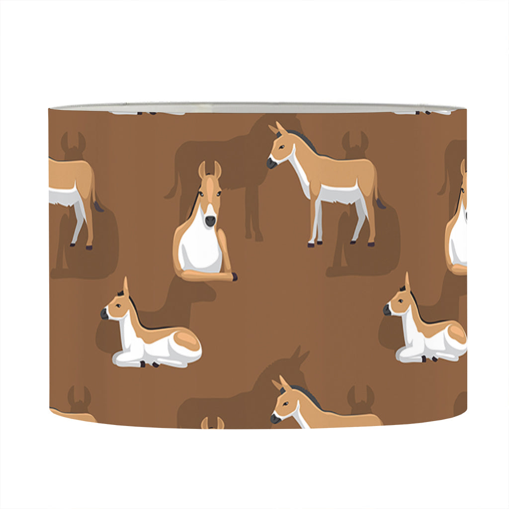 Cartoon Kulan Donkey Pattern Print Drum Lamp Shade